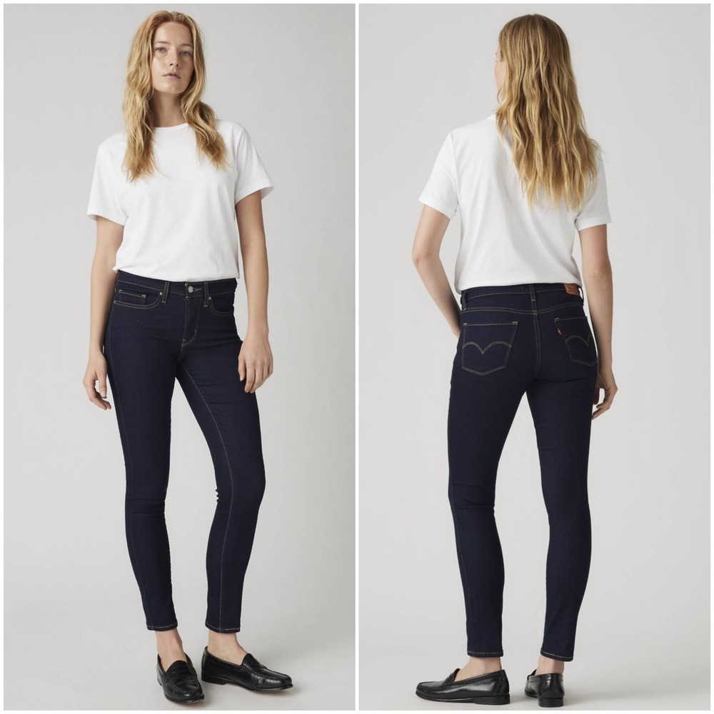 Levis 311 Shaping Skinny Jeans Darkest Sky Blue Dark Wash 28x30 196260001 NEW